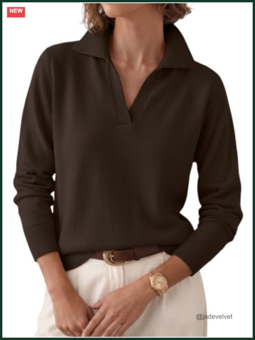 Lightweight Knit Sweater, V-Neck Long Sleeve Pullover